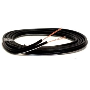 Fio Alto Falante Preto Emborachado 2X0,50 mm 2X20 10 Metros Cabo Som