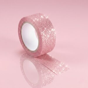 Fita Adesiva Glitter Rosa 1 unidade Rizzo