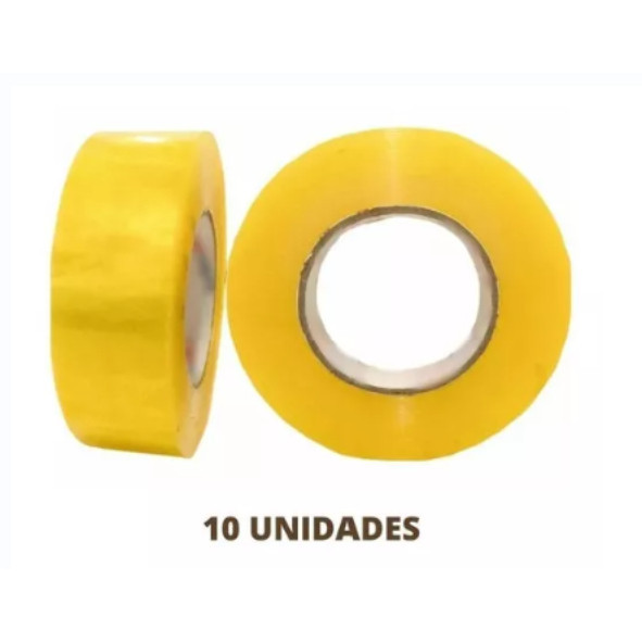 Fita Adesiva Kit Com 10 Rolos com 300m cada Transparente Durex