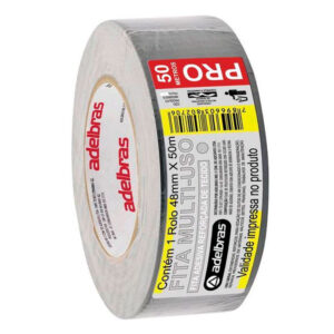 Fita adesiva multiuso Silver Tape 48mm x 50m prata Adelbras