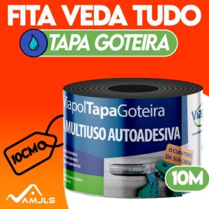 Fita Adesiva P Vedação De Goteira Alta Adesividade 10cmx10m