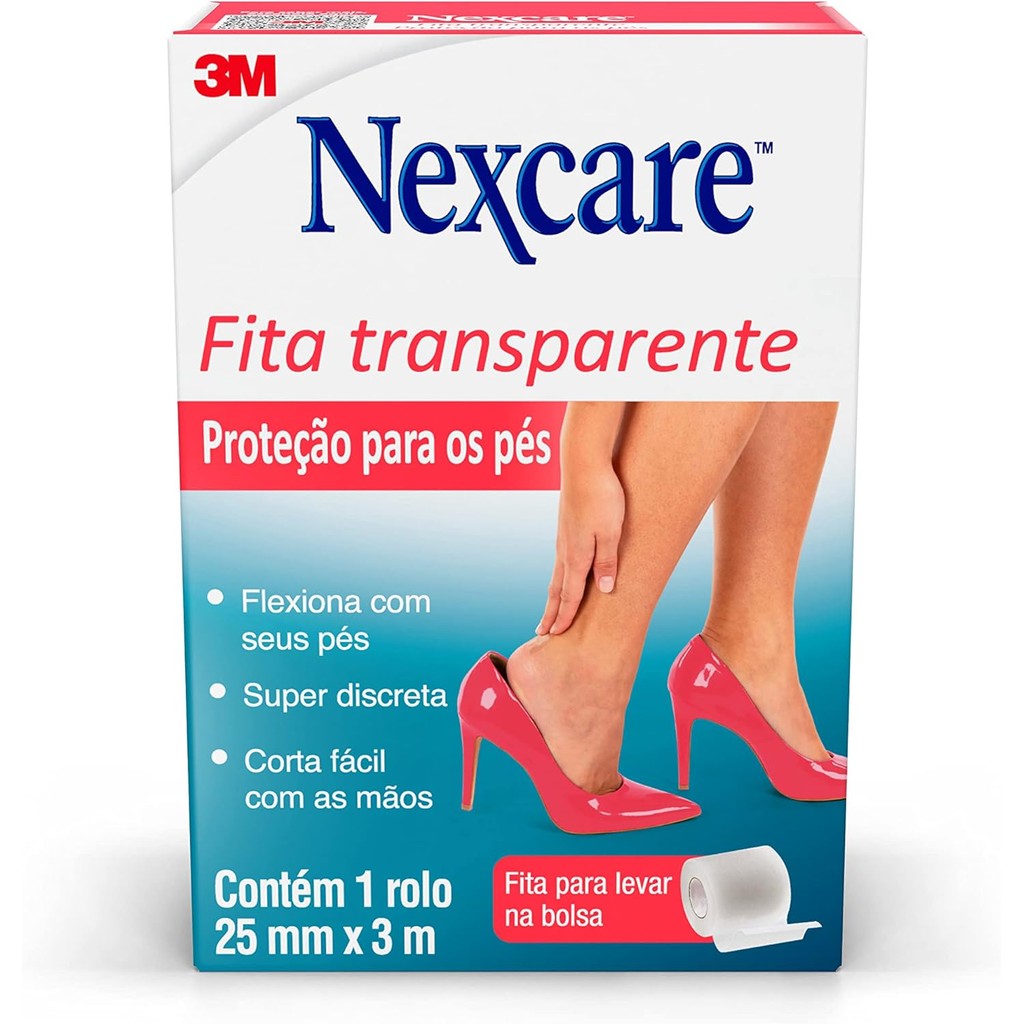 Fita Adesiva Proteção Para Os Pés Com 1 Rolo 25Mmx3M