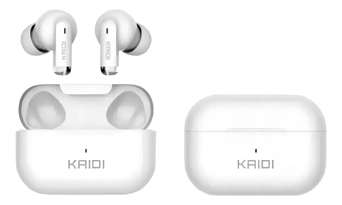 Fone Bluetooth 5.4 Sem Fio Tws Kaidi Kd780 Graves Potentes Branco — Áudio e Fones