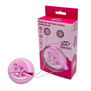 Fone de Ouvido Beijo Fini Intra-auricular com Fio 1m Letron Leonora
