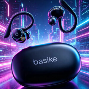 Fone de Ouvido Bluetooth 5.4 Tws com Ear Clip e Gancho, Som HiFi