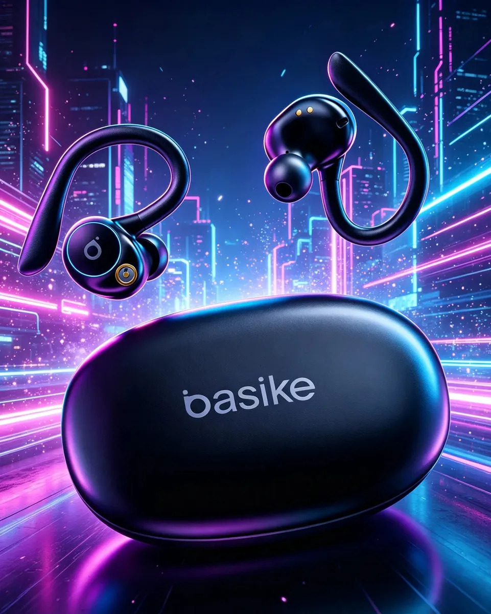 Fone de Ouvido Bluetooth 5.4 Tws com Ear Clip e Gancho, Som HiFi — Áudio e Fones
