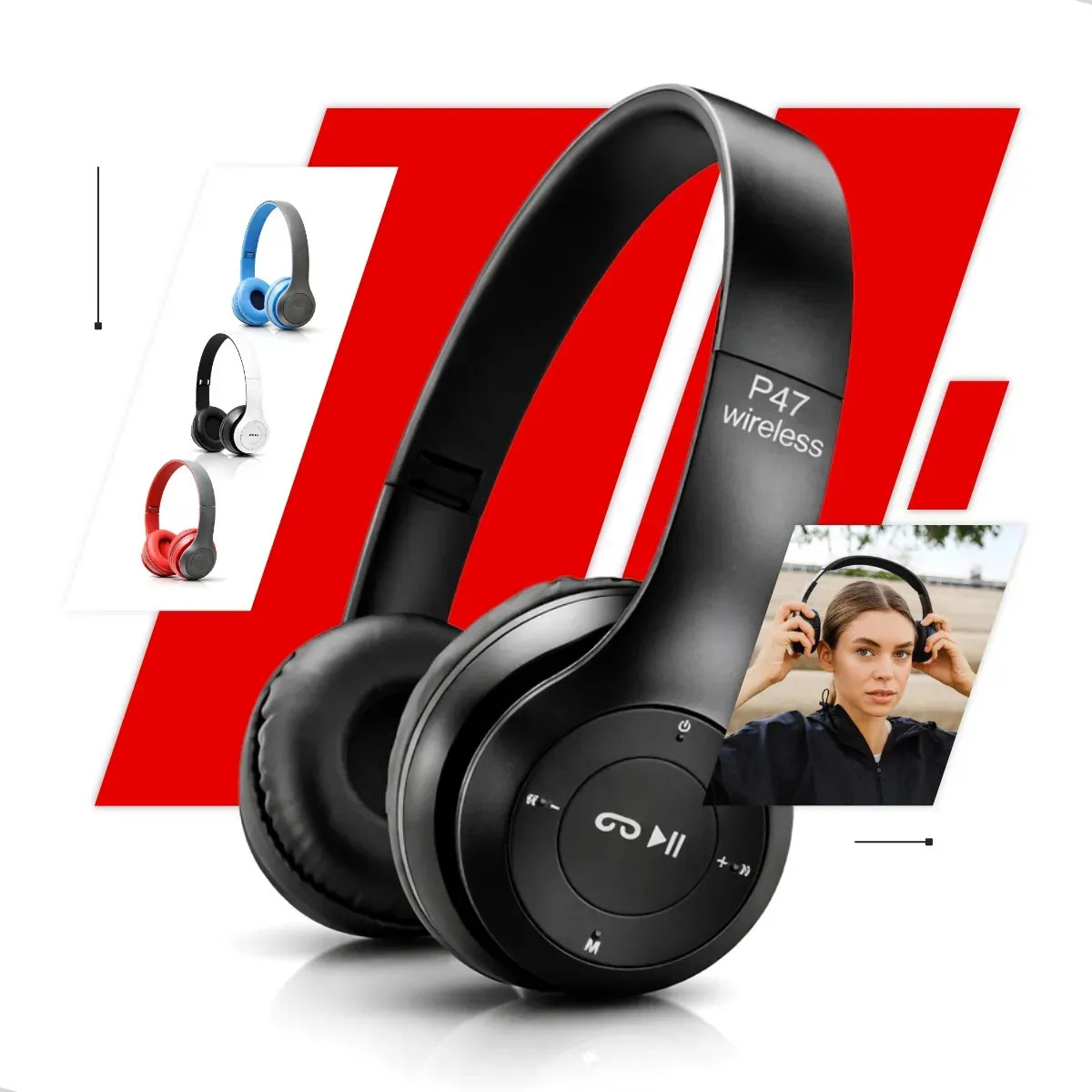 Fone De Ouvido Bluetooth Sem Fio Headset Regulável Corrida Treino — Áudio e Fones
