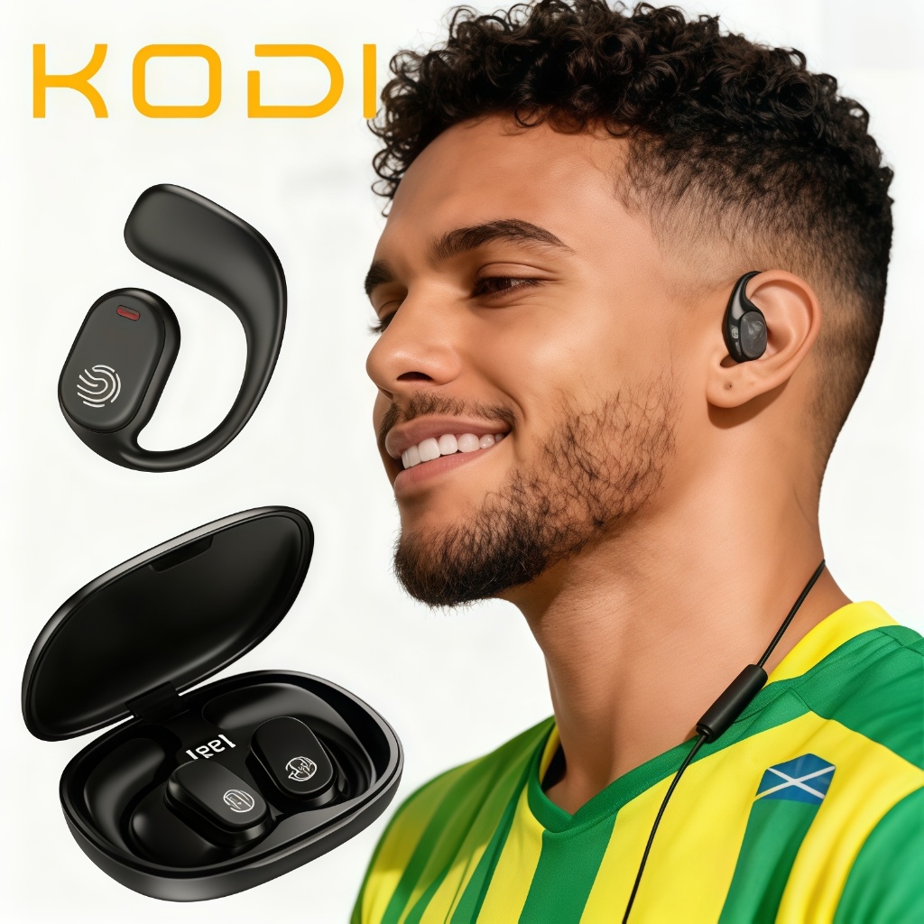 Fone de Ouvido com Condução Óssea Bluetooth 5.3 Sem Fio, Clip Digital