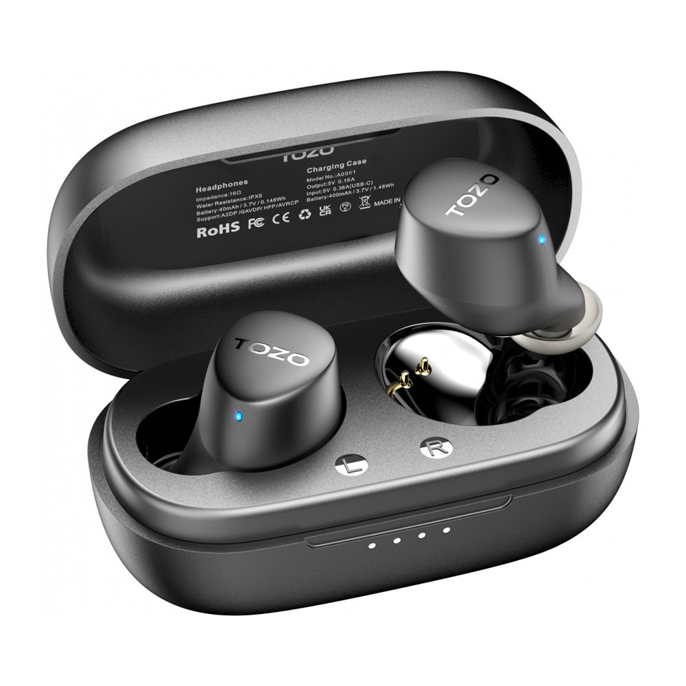 Fone de Ouvido In-Ear Tozo Agile Dots Bluetooth 5.3 Preto