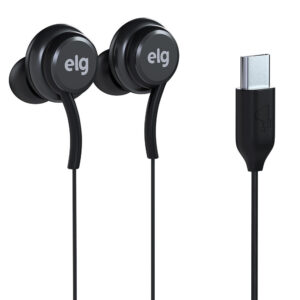 Fone de Ouvido Intra-Auricular, Entrada Tipo-C, Microfone, Cabo