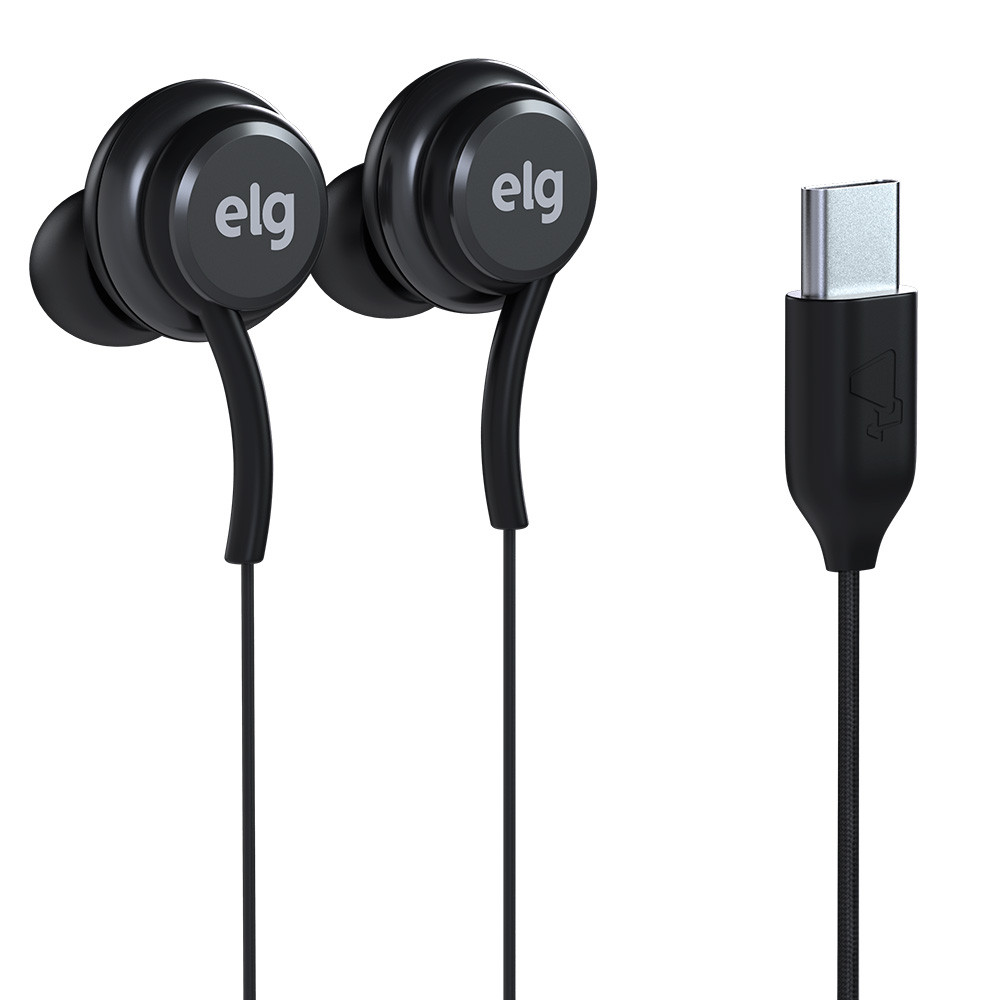 Fone de Ouvido Intra-Auricular, Entrada Tipo-C, Microfone, Cabo