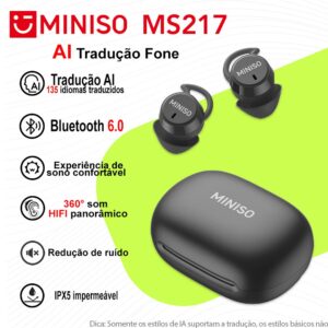 Fone De Ouvido Miniso Para Dormir Sem Fio Intra-auriculares Bluetooth