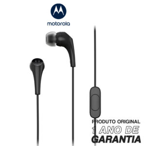 Fone De Ouvido Motorola Earbuds com Microfone Preto