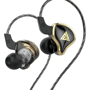 Fone De Ouvido Qkz Ak6 Ares Profissional Retorno De Palco Dj Cor Preto