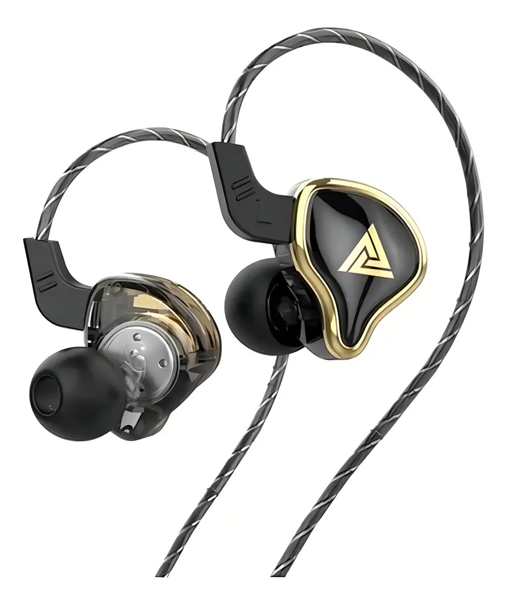 Fone De Ouvido Qkz Ak6 Ares Profissional Retorno De Palco Dj Cor Preto — Áudio e Fones