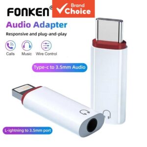 Foneken Adaptador de 3,5 mm para Tipo C iOS, Conversor de Fone de