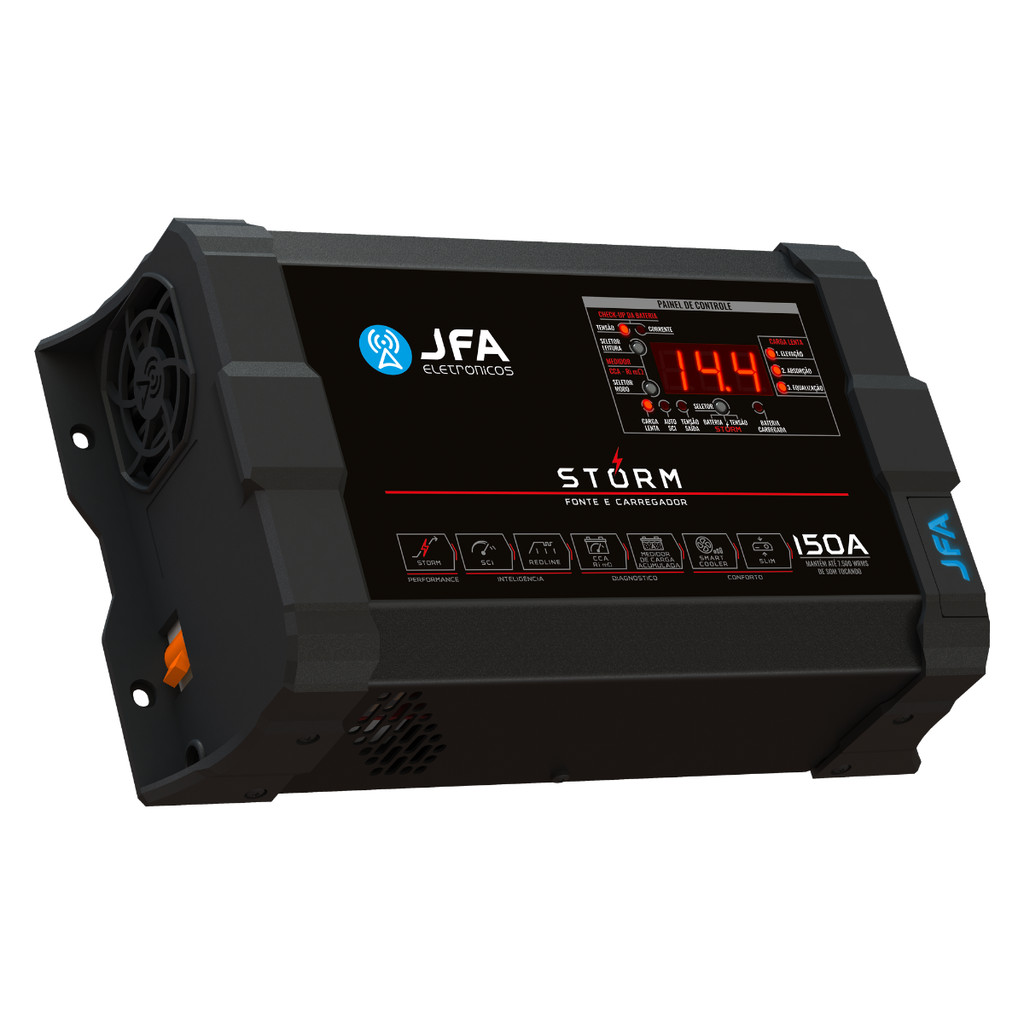 Fonte Automotiva Jfa Storm 150a Bivolt Carregador Preto