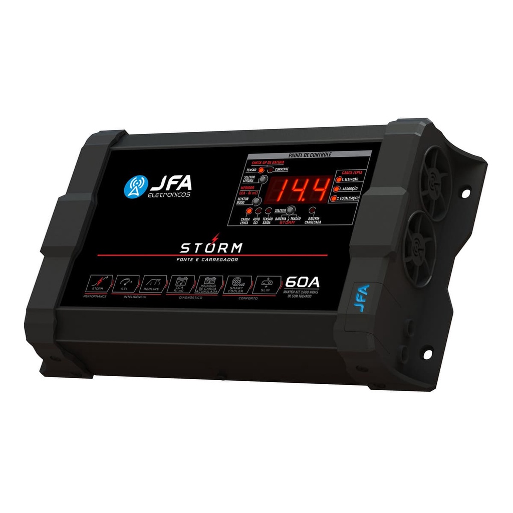 Fonte Carregador Automotivo Jfa Storm 60a Bivolt Volt amp