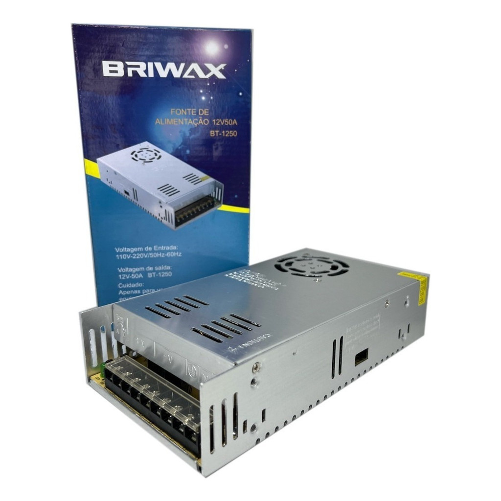 Fonte Chaveada 600w 12v 50a Para Som Automotivo Led Bivolt