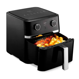 Fritadeira Air fryer 8 Litros Elgin Gran Fry 1.900W Preta Grelha