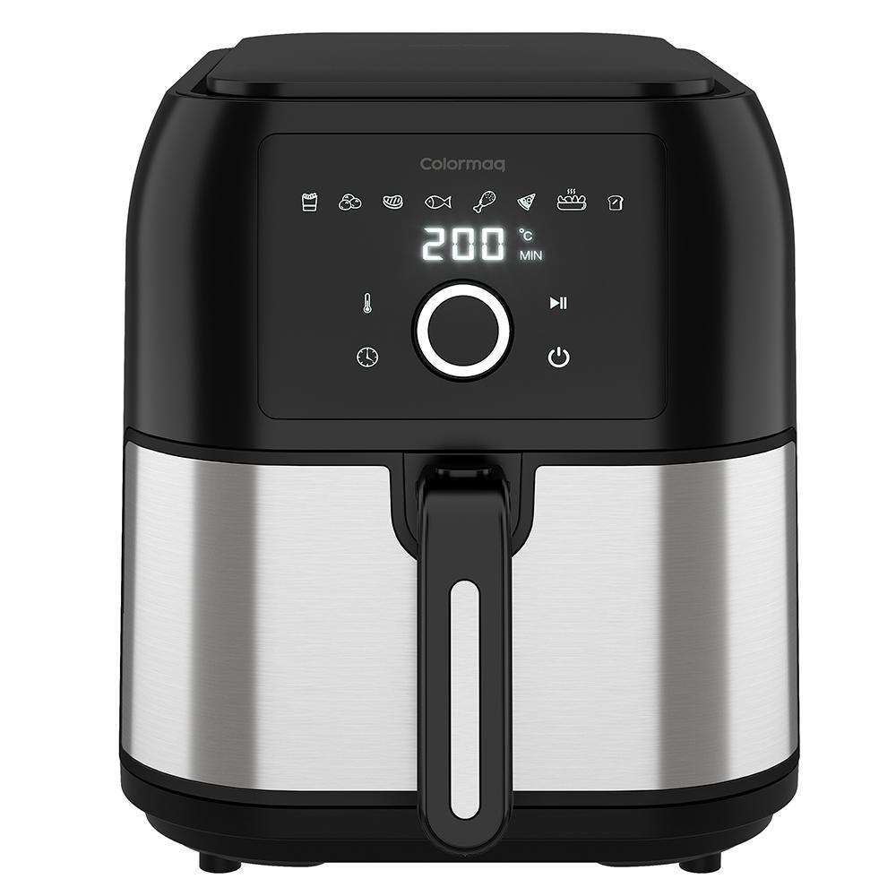 Fritadeira Air Fryer Colormaq 8L 1700w Digital Preta e Inox