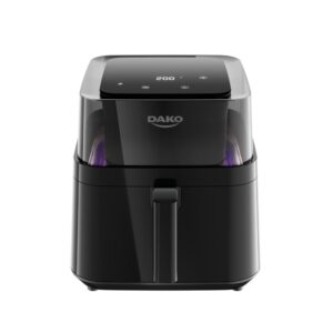 Fritadeira Air Fryer Dako Digital com 6 Litros e Visor 360° 4 em 1