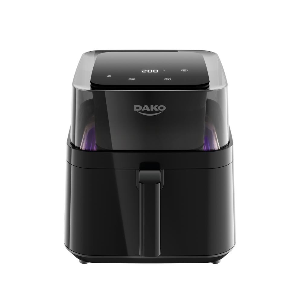 Fritadeira Air Fryer Dako Digital com 6 Litros e Visor 360° 4 em 1