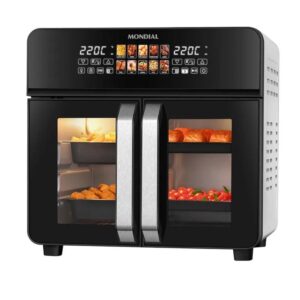 Fritadeira Air Fryer Forno 25L French Door Mondial 2200W Preto Inox