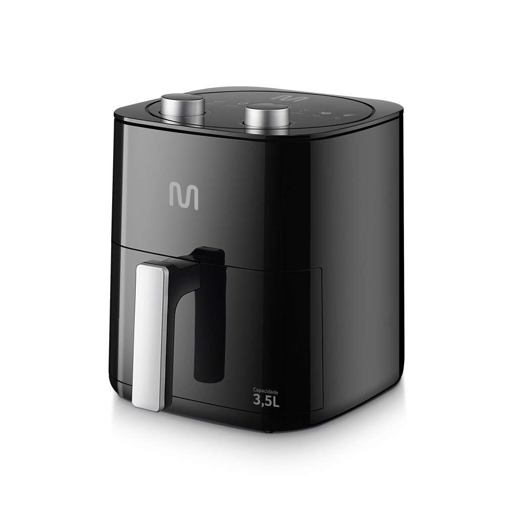 Fritadeira Elétrica sem Óleo Air Fryer 3,5L 1350W 127V Preta Multi