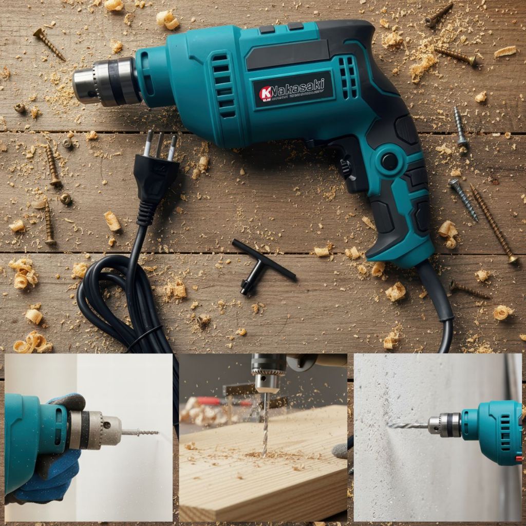 Furadeira 3 8 pol Reversível 900W Mandril 10mm Auto Reverso