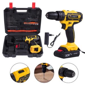 Furadeira a bateria de Impacto Parafusadeira 20V 3 8″ de Lítio 1.5Ah