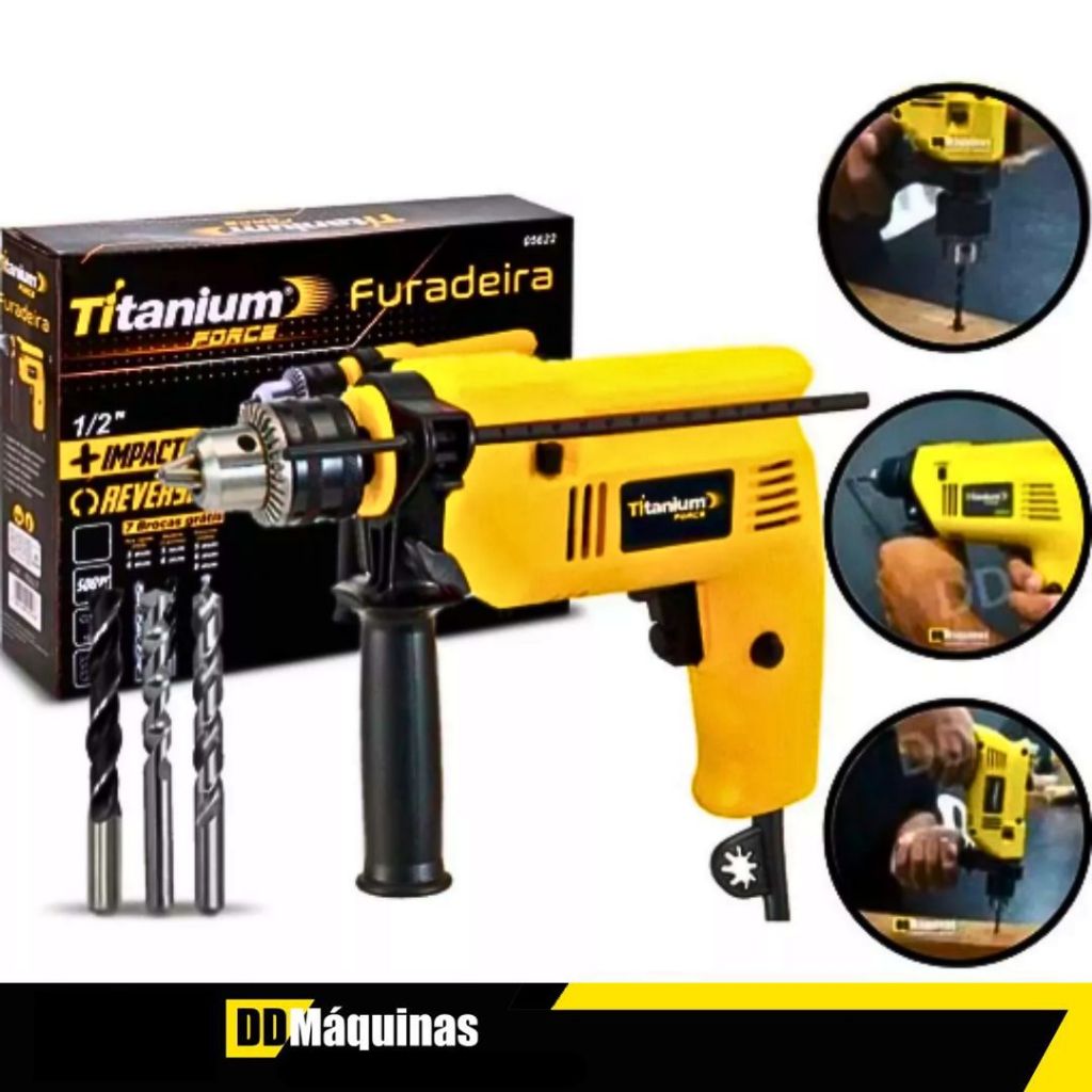 Furadeira de Impacto 3 8 220V Force Titanium