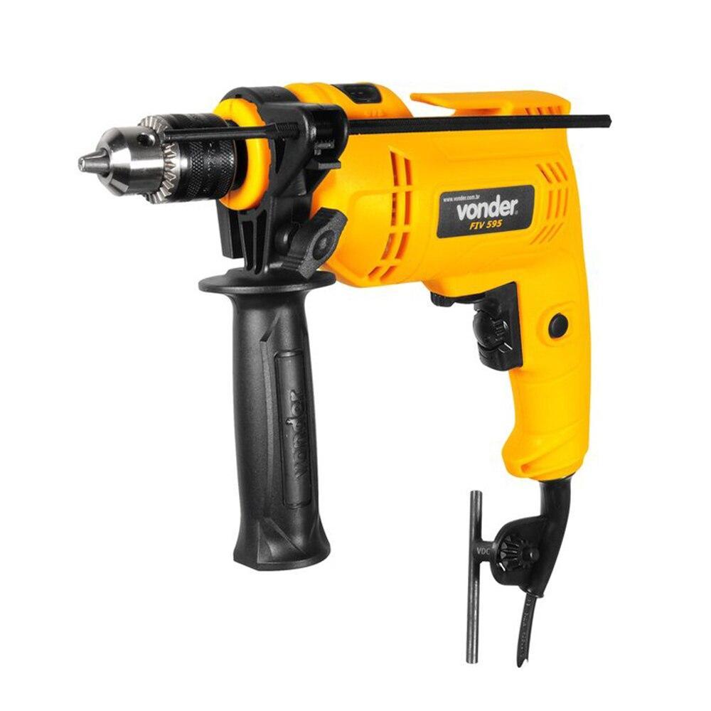 Furadeira Impacto 3 8 Polegadas Amarelo Preto Vonder
