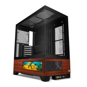 Gabinete Gamer Pichau Ligno, Mid-Tower, Com Tela LCD, Lateral de