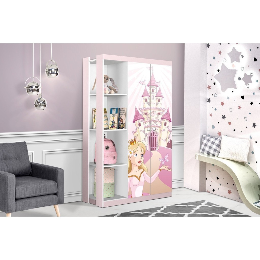 Guarda Roupa Infantil 2 Portas Princesa Lara