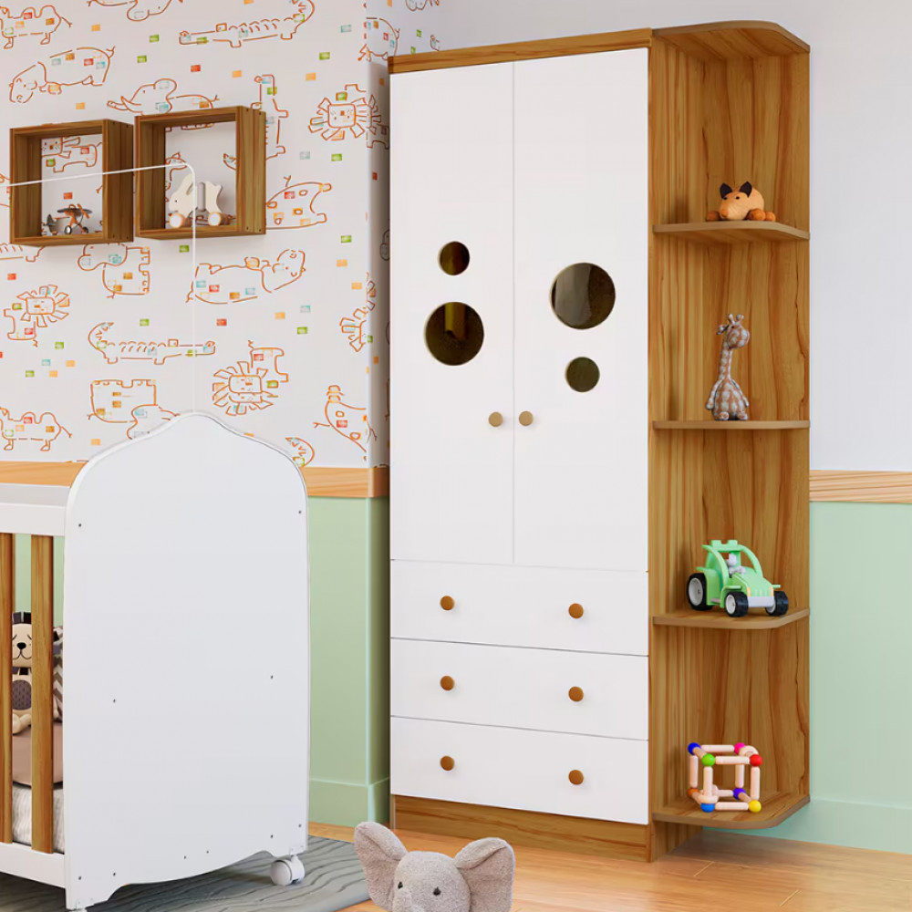 Guarda Roupa Infantil Duda Plus 02 Portas Peroba Móveis