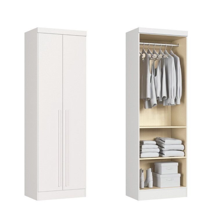 Guarda-Roupa Modulado 2 Portas com Prateleiras e Cabideiro Infinity