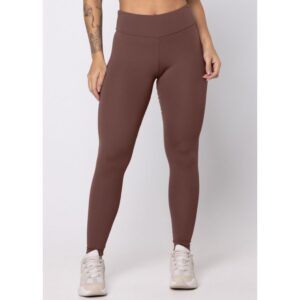 Hardyn Calça Legging Basica em Poliamida Marrom Zero Transparencia