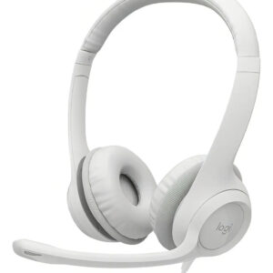 Headset Logitech H390 Usb Controle De Volume Mute Branco