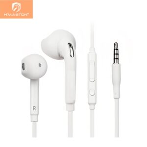 H’maston S6 Fone De Ouvido 3.5mm Com Fio e Microfone Fone 1,2metor P2