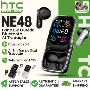Htc NE48 Fone De Ouvido Bluetooth 6.0 AI Tradução 165 Idiomas Em