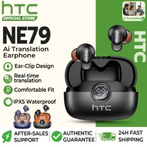 Htc NE79 Fone De Ouvido Bluetooth AI Tradução Sem Fio HiFi HD Chamada