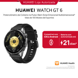 Huawei Watch GT 6 46mm, Smartwatch Relógio Digital, Wrist Cycling