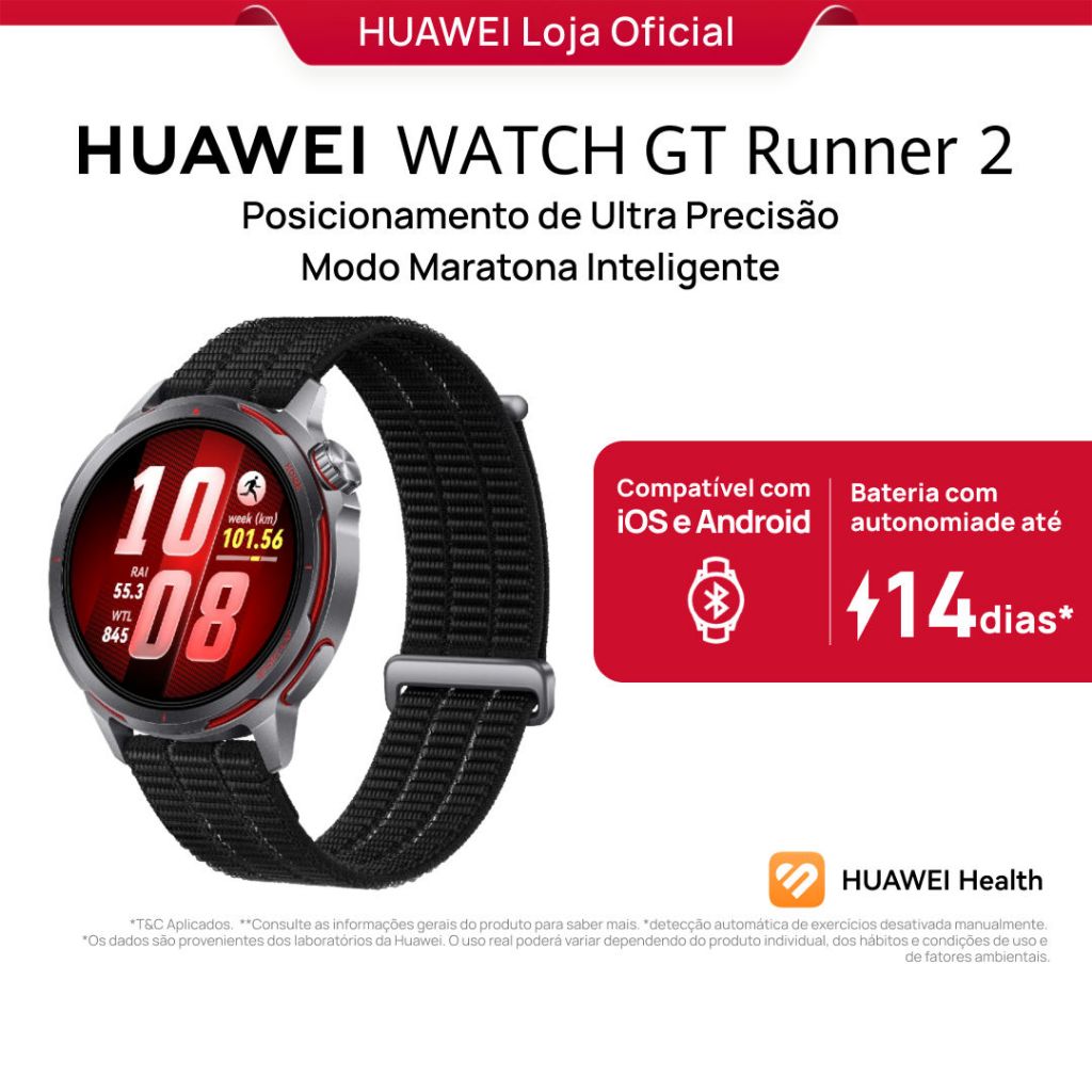 Huawei Watch GT Runner 2 Smartwatch Relogio Modo Maratona Inteligente