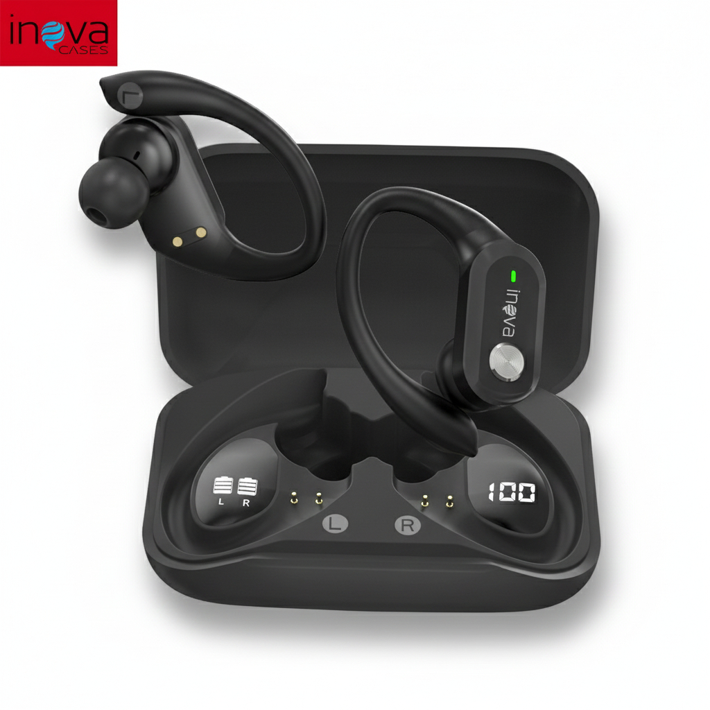 Inova Fone de Ouvido Bluetooth Sem Fio Aberto Esportivo com Gancho