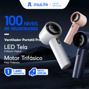 Jisulife Ventilador Turbo de Mão Portátil 3600mAh USB Recarregável