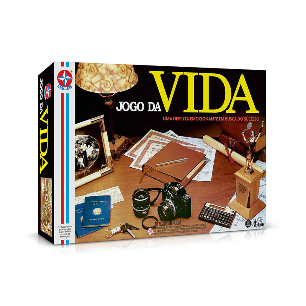 Jogo da Vida Retrô Reedição anos 80 Brinquedos Estrela