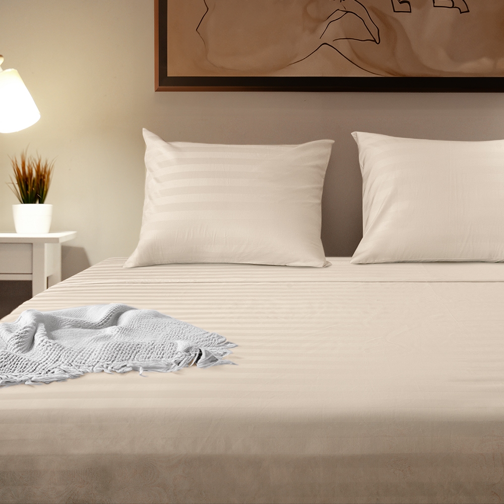 Jogo de Cama Casal 4 Peças 100% Algodão Premium Percal 300 Fios