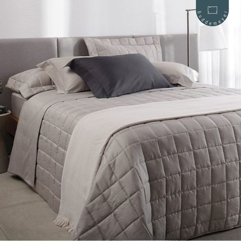Jogo de Cama Queen Cetim 300 Fios Buddemeyer Damask Stripes 100%