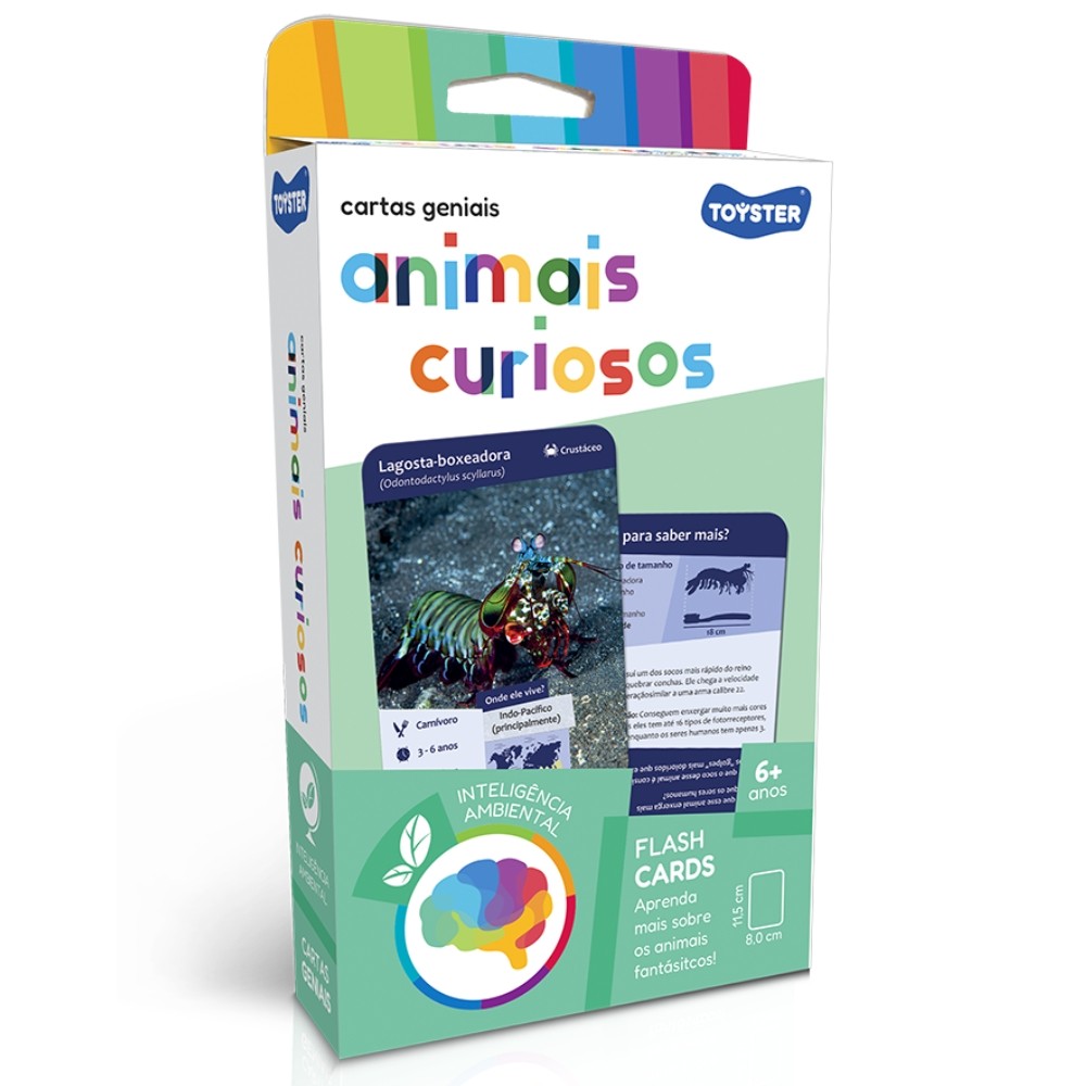 Jogo DE Cartas Geniais Animais Curiosos 32 Cards Toyster Brinquedo